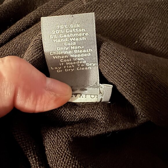 Ann Taylor Womens M Cardigan Sweater Brown Silk Cashmere Blend Lightweight - Picture 8 of 16